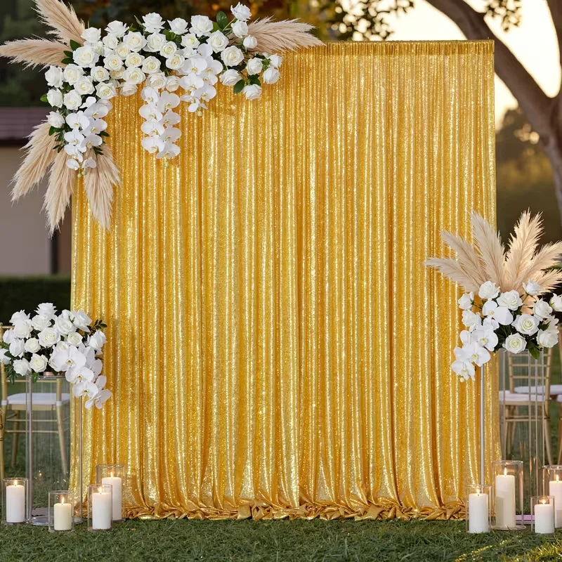 Sequin Backdrop Curtain,for Party Birthday Christmas Wedding Decoration,Indoor Photo Booth Props,Autumn Family Party Props