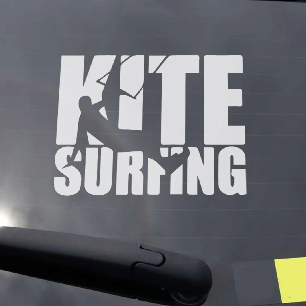 KITE SURFING Sports Style Car Stickers, Paste Type Detachable Car Accessories Vinyl Stickers 20CM*15CM