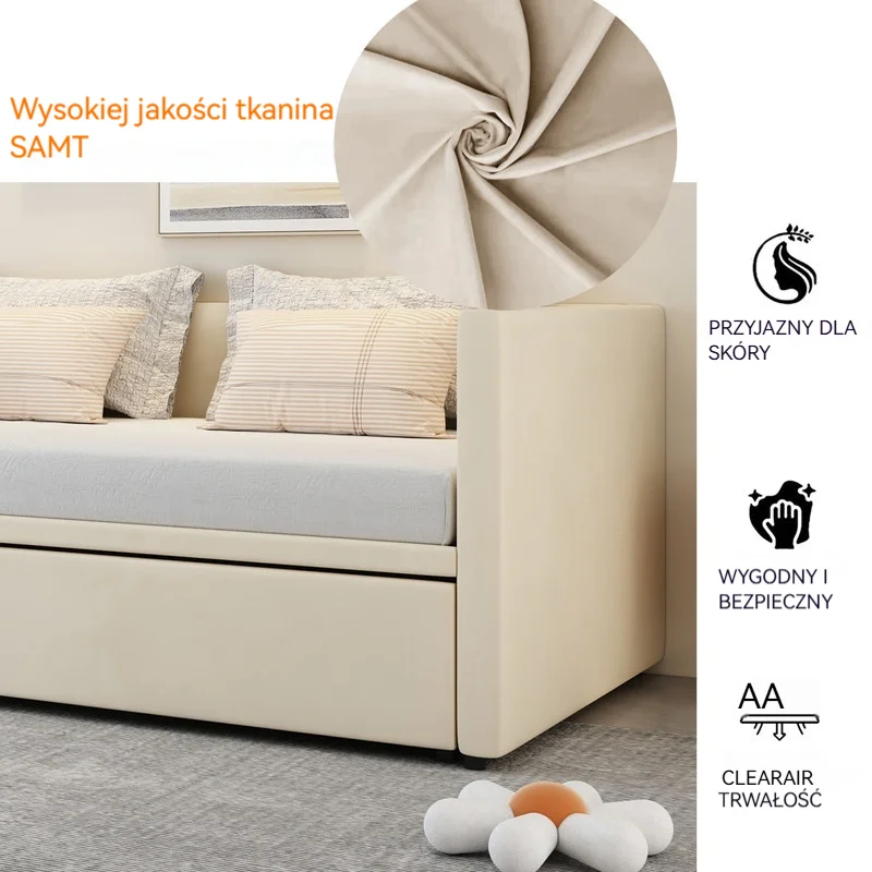 Uitschuifbaar bed met bekleding 90/180x200 cm - Dubbele fluwelen slaapbank - Slaapbank - Woonkamer en slaapkamer