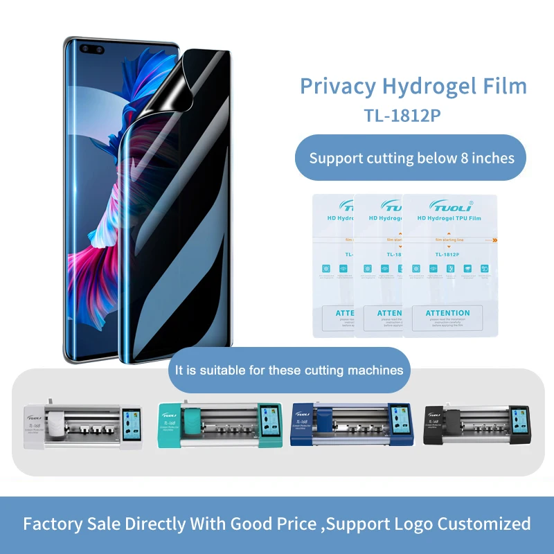 Imagem -06 - Tuoli-anti-peep Hidrogel Flexível Filme Tpu Protetor de Tela Matte Cobertura Completa Iphone 14 13 12 11 x 50 Pcs