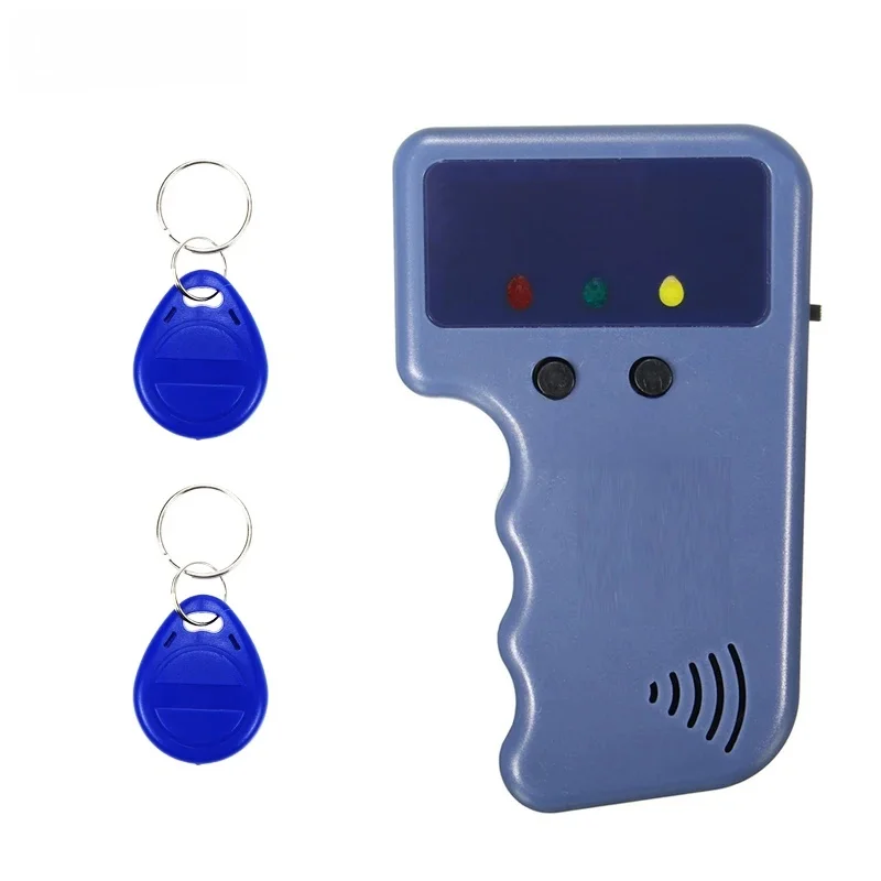 Répésif portable 125KHz EM4100 5200 RFID carte d'identité écrivain copieur duplicateur programmeur + 2 pièces T5577 étiquettes de porte-clés réinscriptibles