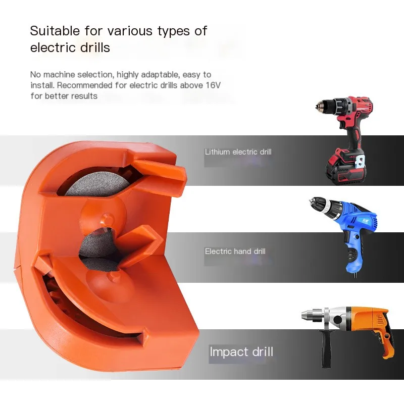 Multipurpose Drill Bit Grinding Sharpener 2-16mm Electric Impact Drill Knife Sharpener Disposable Double-sided Polishing