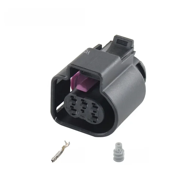 2 zestawy 6 Pin Auto wodoodporna LSU 4.9 szerokopasmowe złącze czujnika tlenu 1928404669 przepustnicy cewka zapłonowa do volkswagena AUDI 4H0973713 — zdjęcie 2