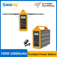 Gaiaray 100W Portable Power Station 110V/220V Solar Generator Solar Charge Station With Solar Panel Outdoor Emergency Power Bank