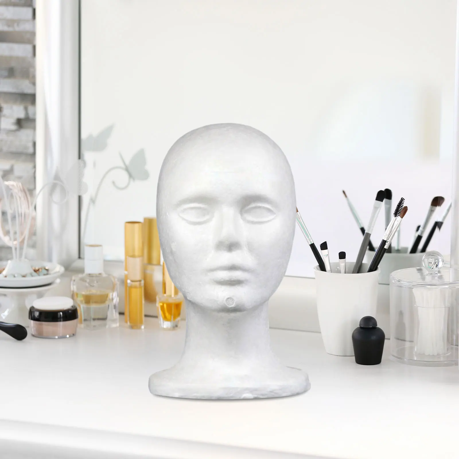 Foam Mannequin Head Wig Display Head Sturdy Durable Foam Mannequin Wig Stand for Home Salon Display Hair Hats Hairpieces