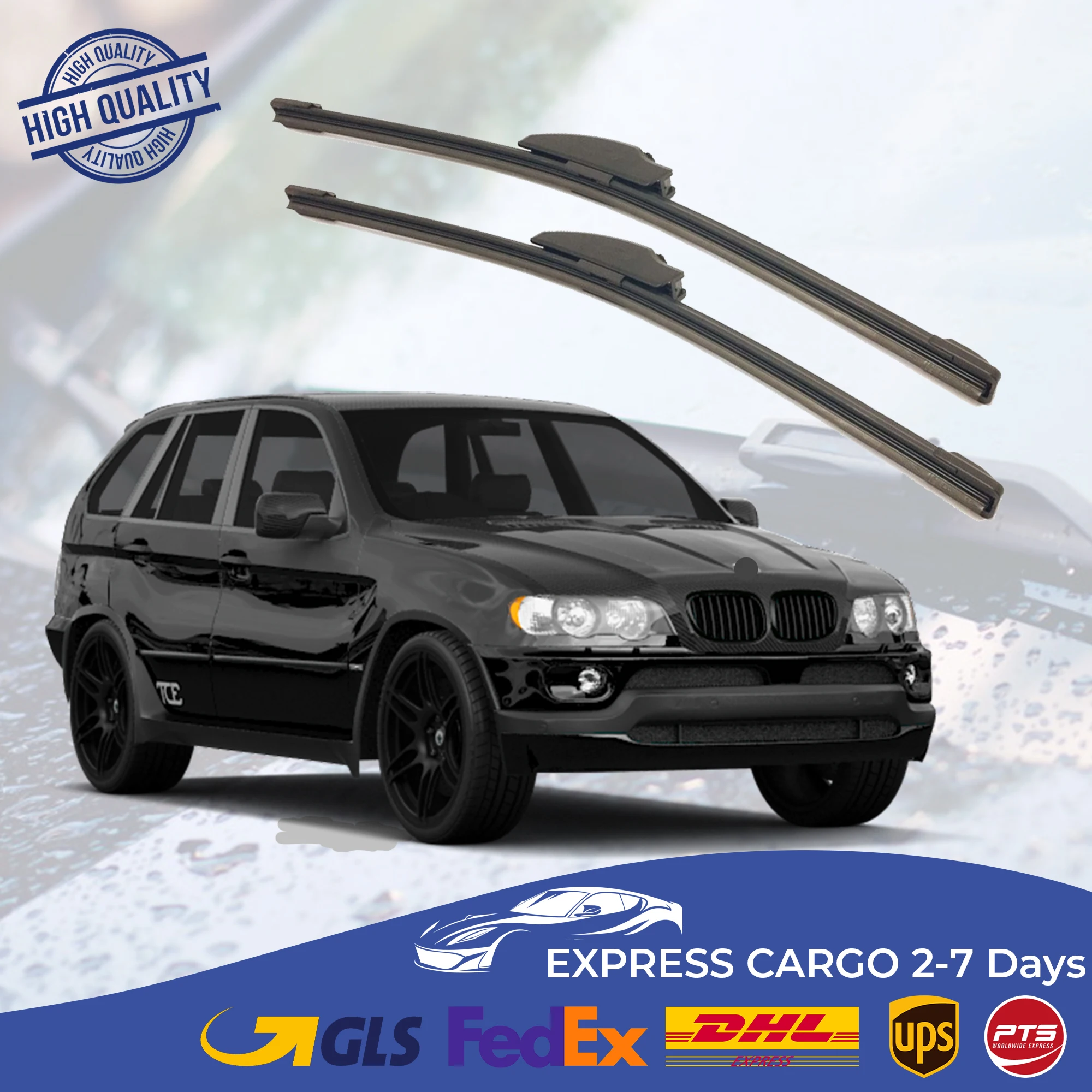 Car Wiper Blade For BMW X5 E53 2000 2001 2002 2003 2004 2005 2006 07 Auto Windscreen Windshield Wipers Blades Window Wash Front