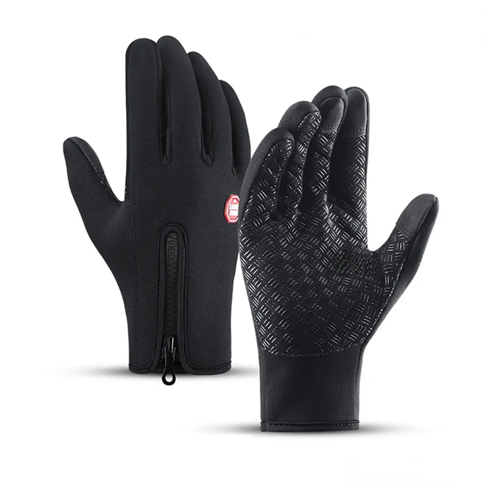 AliExpress NONE Winter Men's Gloves Warm Touchscreen Sport Fishing Hiking Splash-proof Skiing Cycling Snowboard Nonslip Zipper Women Gloves
