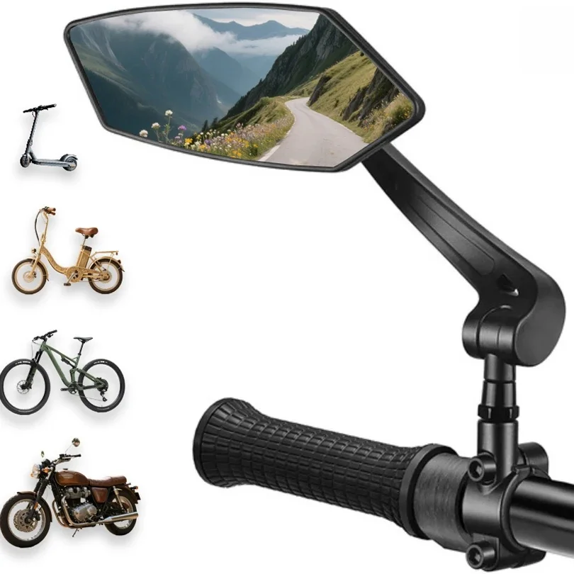 AliExpress Anti-Glare Bicycle Mirror Handlebar Rear View Wide Range Back Sight Reflect electric scooter Mirror bike accessories