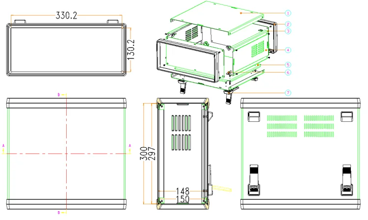 Imagem -04 - Heavy-duty Ferro Junction Box Tampa do Metal Caixa de Conexão do Fio Modelo Bda Tampa do Metal Fit para Projetos Faça Você Mesmo Eletrônica Case 40025