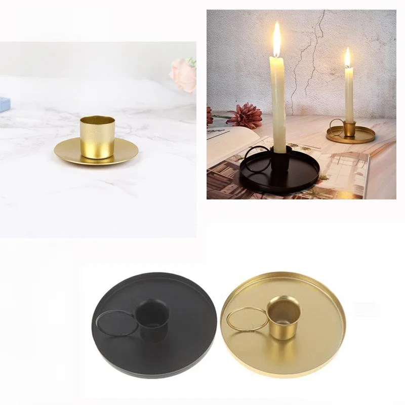 Bougeoirs Vintage en fer et métal, 1 pièce, bougeoirs, décoration de bureau pour la maison, ornements, fête de mariage, Festival