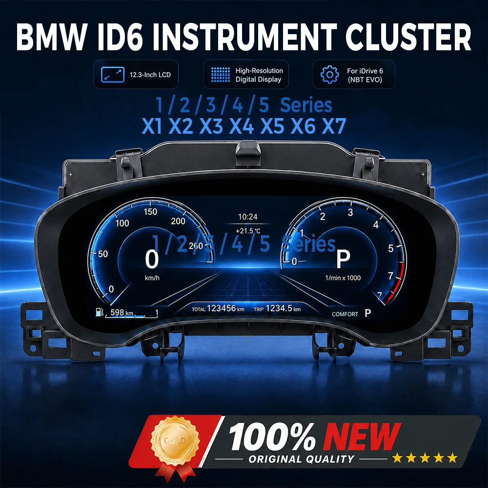 For BMW ID6 6WB Full LCD Digital Instrument Cluster 12.3