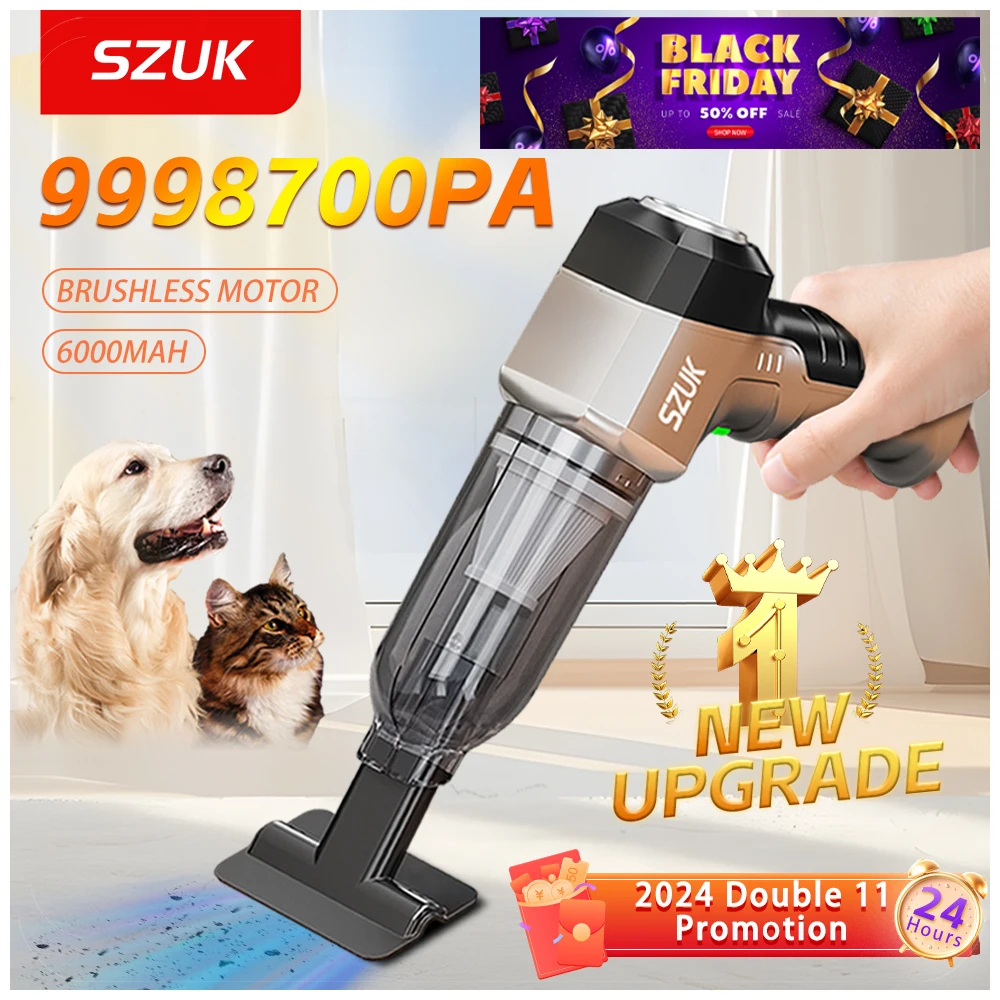 

SZUK 9998700PA Car Vacuum Cleaner 4 in1 Powerful Wireless Cleaner Cleaning Machine Portable HandHeld Mini Vacuum Cleaner for Car