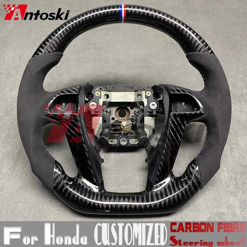 

Для Honda Accord 8th GEN 2008-2012 Crosstour Odyssey 2010-2013 индивидуальный руль из углеродного волокна улучшенный внешний вид светодиодный