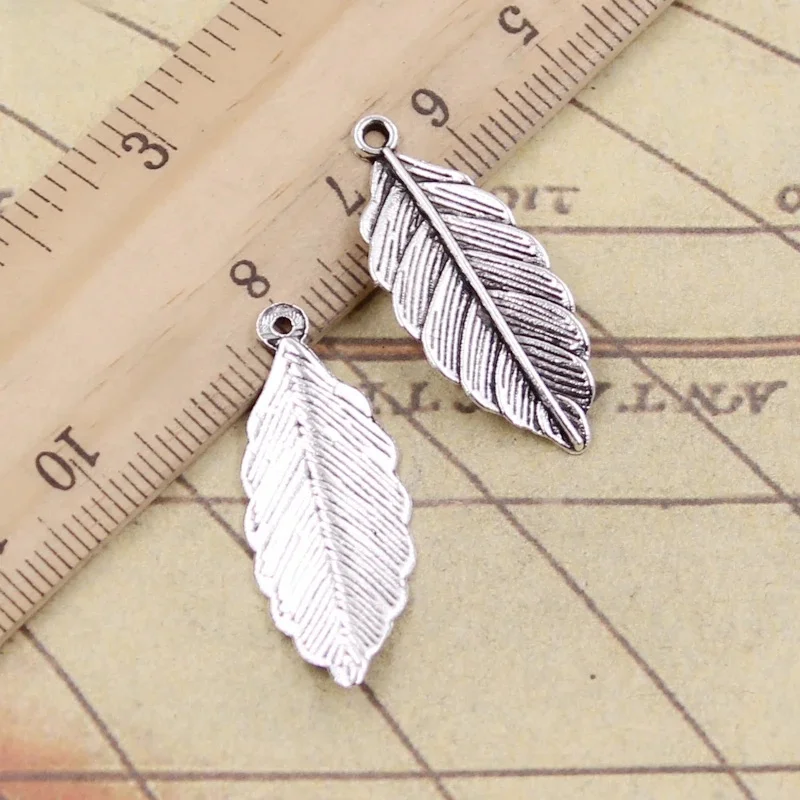20 sztuk Charms liści 31x12mm tybetański brąz srebrny kolor zawieszki antyczne tworzenia biżuterii DIY Handmade Craft — zdjęcie 2