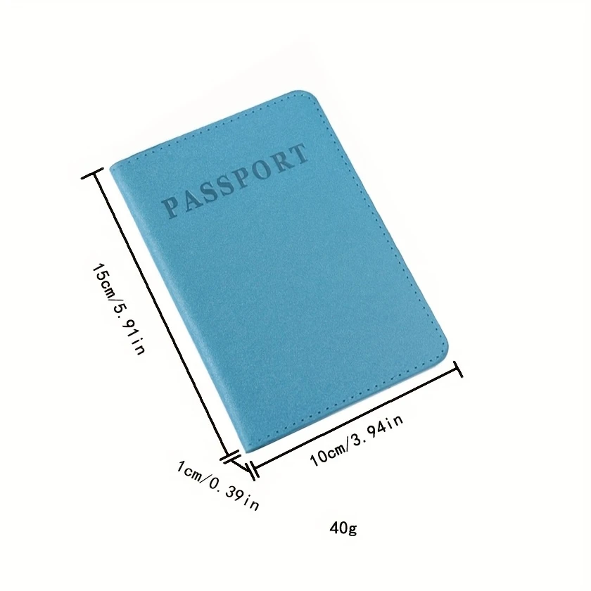 Custom Photo & Text Golden Foil Faux Leather Passport Holder, Couple Cover, Ideal for Valentine's/Father's/Mother's/Business Gif view 3