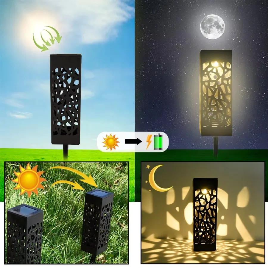 Luz Solar para césped al aire libre, luces de camino enterradas alimentadas por energía Solar, luces de jardín impermeables para Parque, paisaje, patio, camino