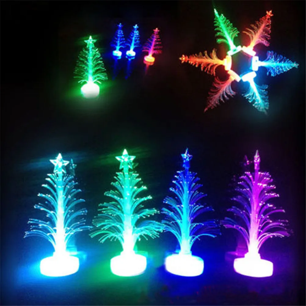 Colorful LED Fiber Optic Nightlight Christmas Tree Lamp Light Children Xmas Gifts