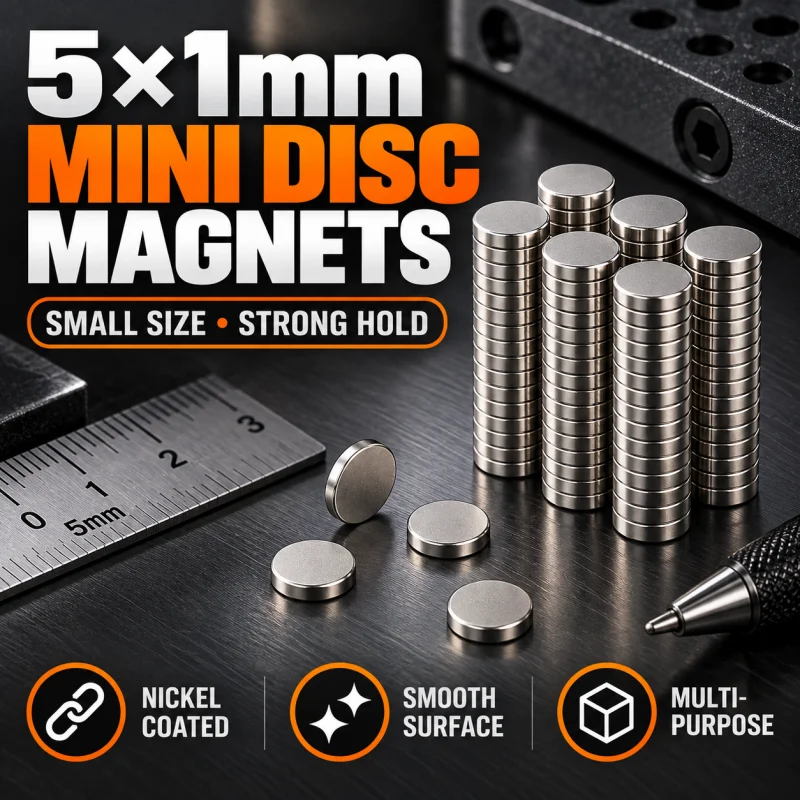 500/50PCS Ultra Thin Small Round Magnets 5x1mm N35 NdfeB Neodymium Disc Magnets for 3D Printing Miniatures DIY Crafts Projects
