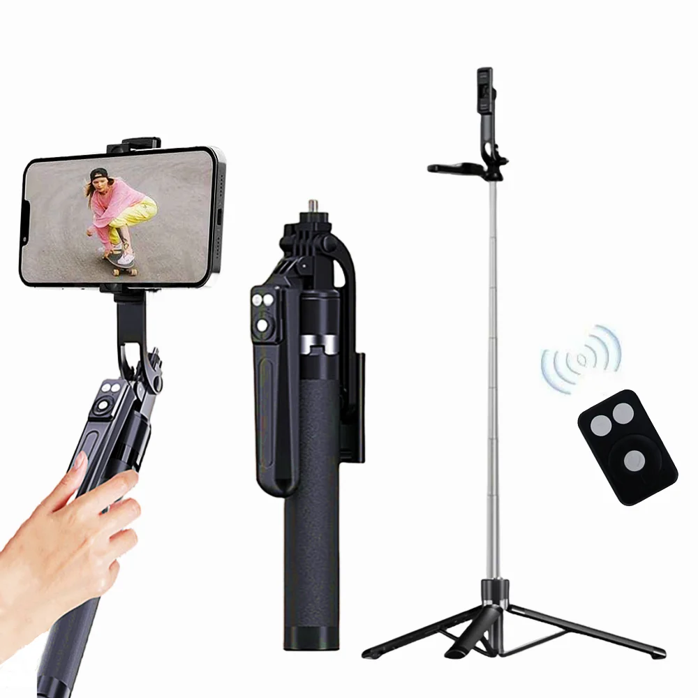 Roreta Quick-Release Tripod for Camera Smartphone Max 1.7m Tripod Selfie stick with Remote Control