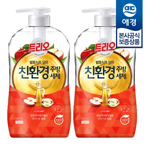 [Aekyung] The trio-dipped kitchen wash fermented vinegar 680ml x 2 apples