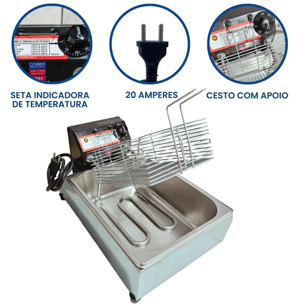 مقلاة كهربائية صناعية مدمجة بغطاء ، كوبي ، مكعب ، V ، 5 لتر
