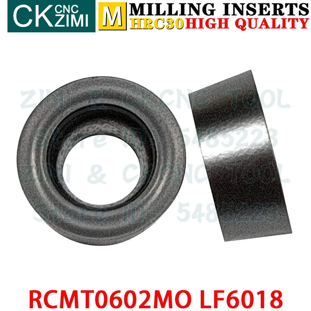 RCMT0602MO LF6018 RCMT 0602 MO LF6018 R3 เม็ดมีดคาร์ไบด์เครื่องมือเม็ดมีดกลึงภายนอกเครื่องมือตัดกลึงโลหะ RCMT0602M0 CNC เครื่องกลเครื่องมือจัดทำดัชนี