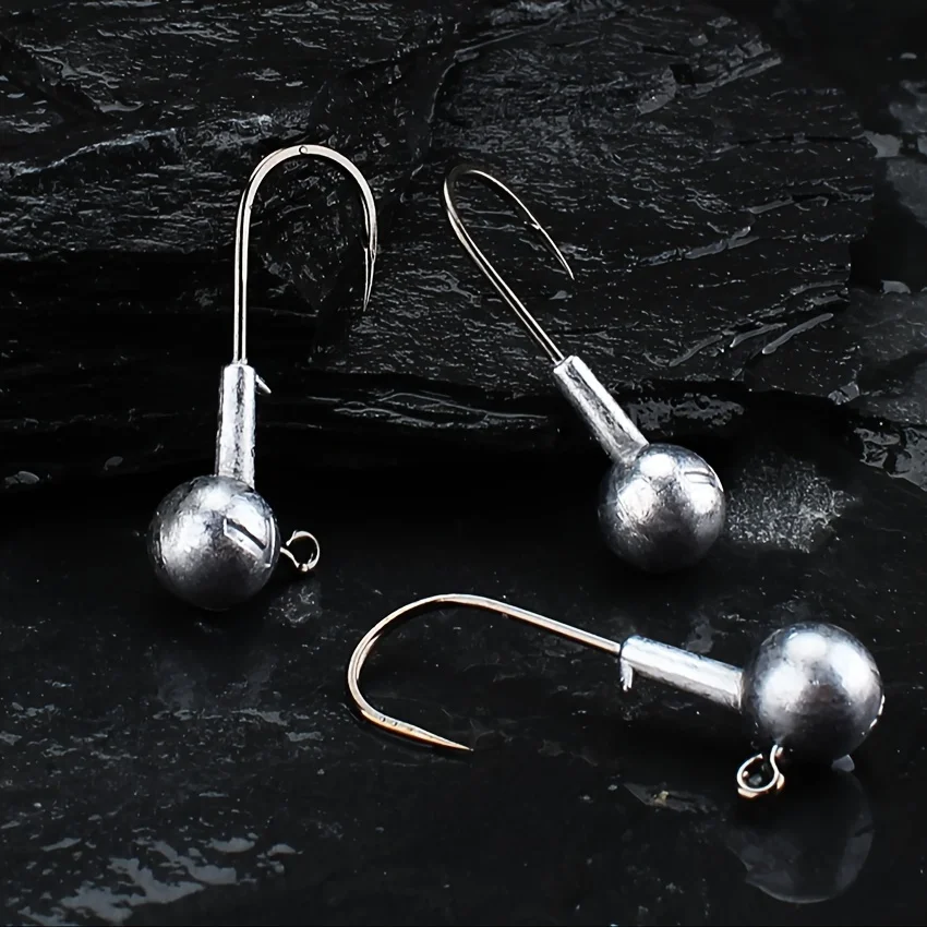 

25 шт. круглые крючки с джиг-головкой, колючие крючки для мягкой приманки, рыболовные аксессуары