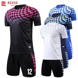 Football Jersey For Men Kids DIY Custom 23/24 New Season Soccer Uniform Clothes Set High Quality Training Match Sports Suit