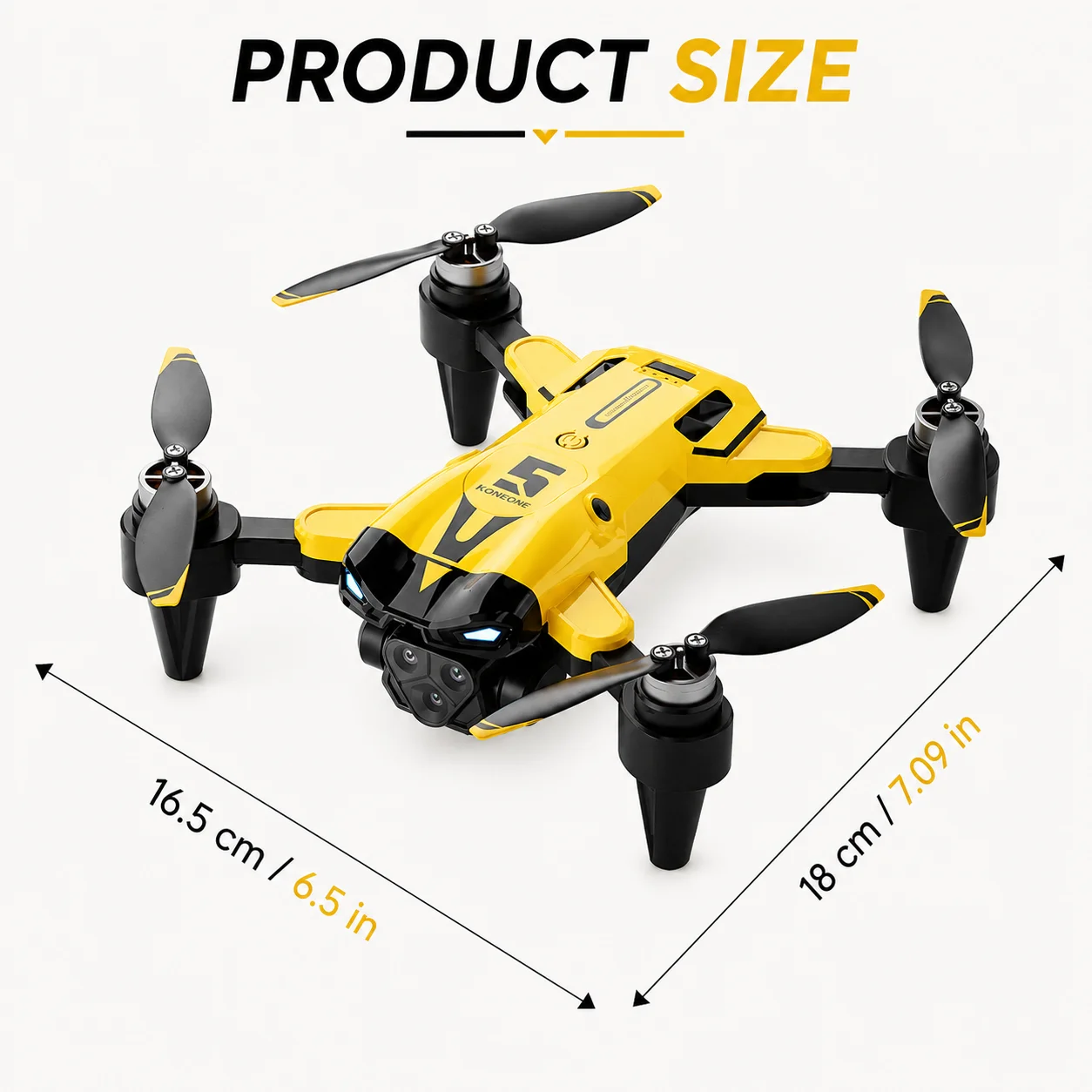 ZNLYRION 8K RC Drone Brushless M5 Three Cameras Optical Flow Hover Foldable FPV RC Quadcopter Obstacle Avoidance Drone Toy
