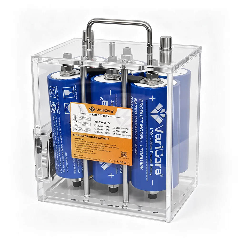 Varicore 12V 45Ah LTO66160 Lithium-Titanat-Akkupack YinLong 10C Hochleistungs-Akku mit integriertem Ausgleichsmodul für Car-Audio
