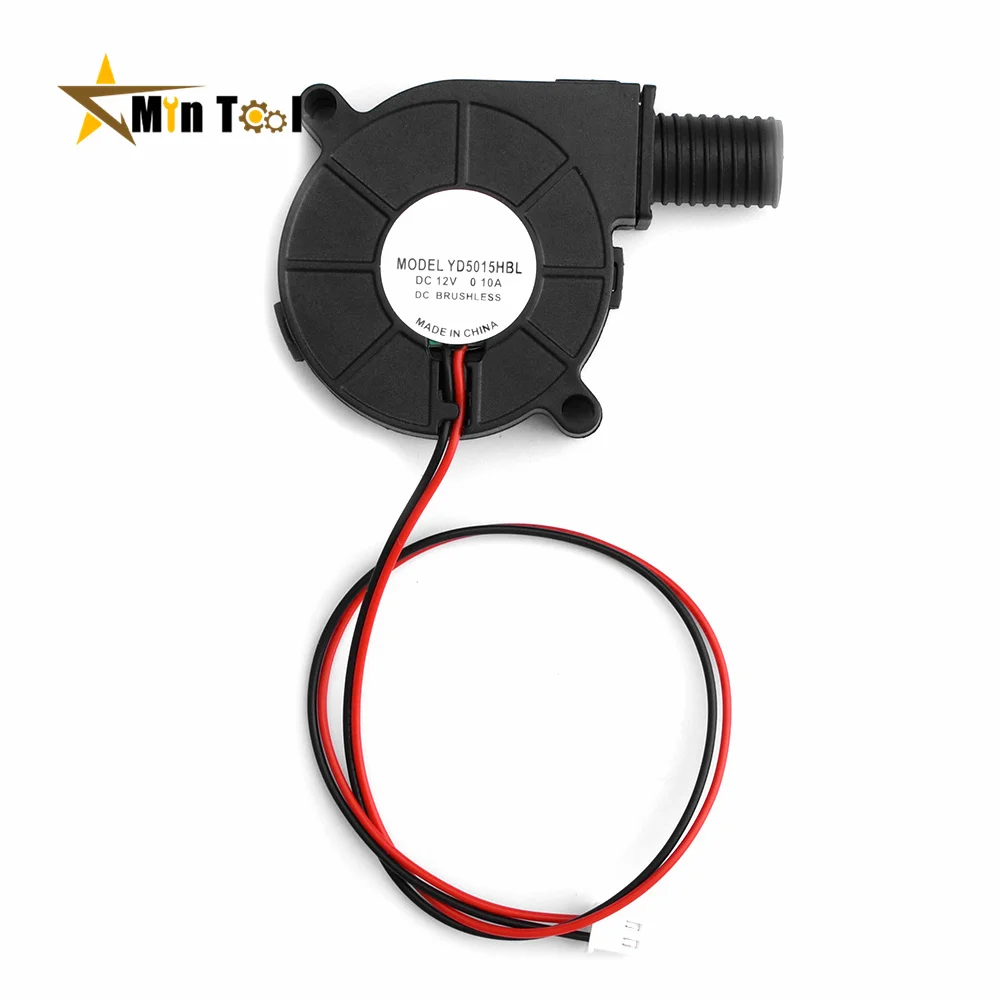 Gdstime  DC 12V Radial Turbo Blower 50x15MM 3D Printer  Fan 50MM Brushless DC Cooling Fan 5CM 5015 Cooler Fan Accessories