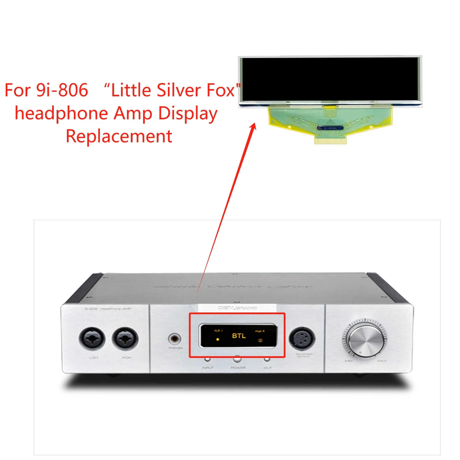 nuovo-schermo-di-visualizzazione-con-caratteri-gialli-originali-per-la-sostituzione-dell'amplificatore-per-cuffie-9i-806-“little-silver-fox”