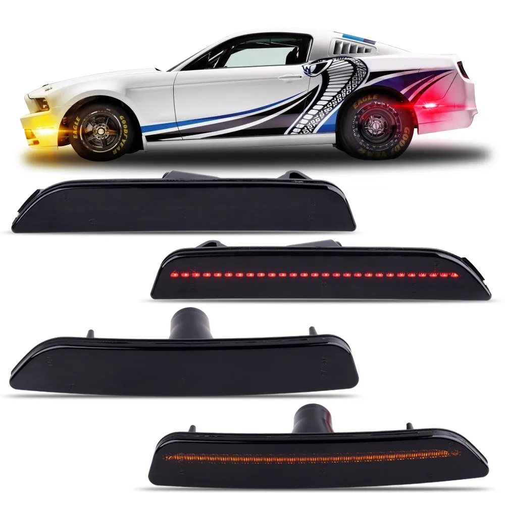 Car Signal Light,4PCS High Power LED Car Side Markers (4-Pack) for Mustang - Brighter and More Durable Lighting for Your Vehicle