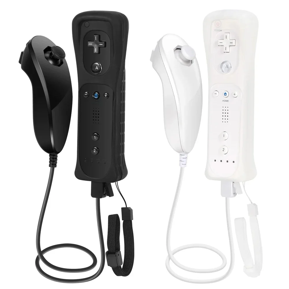 Télécommande pour Console Wii Wii U, manette de jeu sans fil avec ensemble Nunchunk, Joystick de contrôle à distance en option