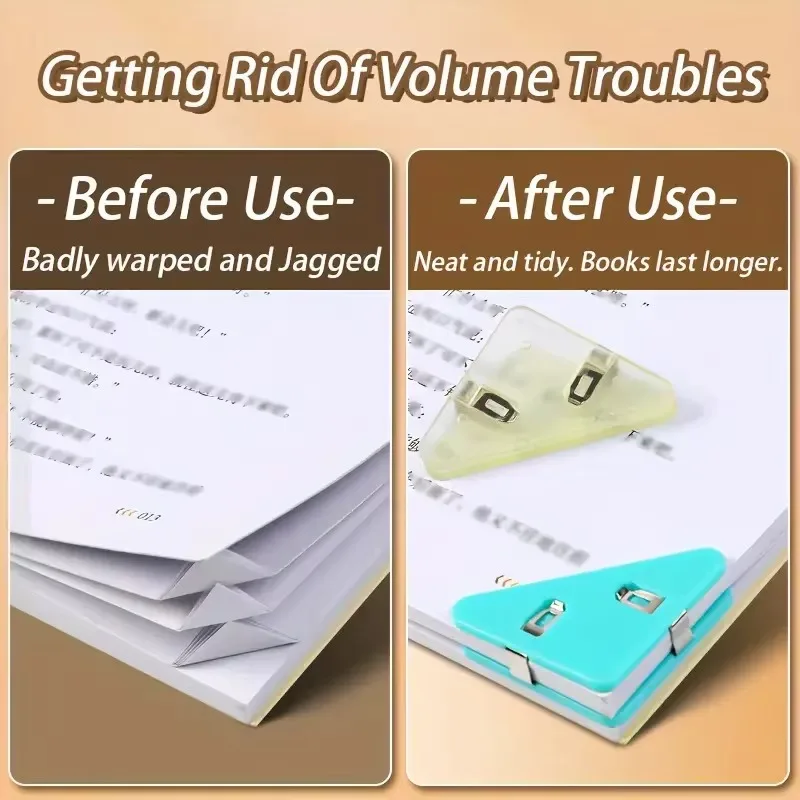 5Pcs Kawaii Triangle Corner Clips File Paper Clips File Index Photo Clamp Page Holder School Stationery Office Desk Organizer