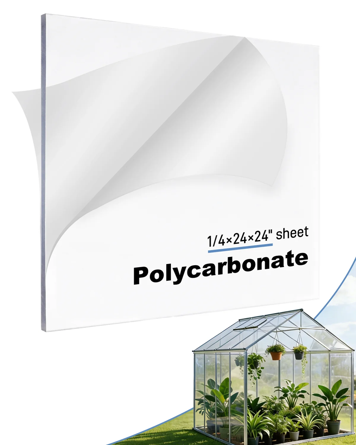 

Thick Polycarbonate Plastic Sheet - UV,Impact&Weather Resistant Transparent Polycarbonate Panel,Easy to Cut for DIY Hobby, Home,Crafts & Window Replacement