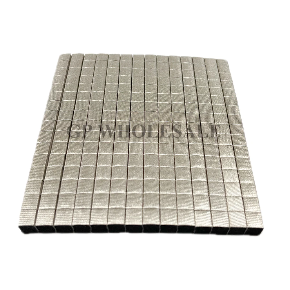 160pcs 8mmx8mmx8mm Conductive Fabric over Foam Block Single Sided Adhesive EMI Shielding Gasket Anti Static Grounding Sponge Pad