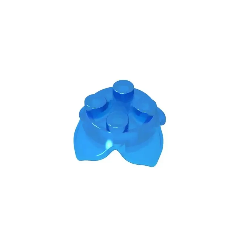 Gobricks MOC 10 pièces 15469 plaque ronde briques 2x2x2/3 avec pièces de trou d'essieu et 4 Extensions de feuilles modèle de bloc de construction Compatible