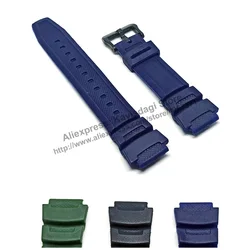 18mm Black , Blue , Green Rubber Watch Band / Strap Compatible for Casio AE-1000w , AE-1100w , SGW-300H , SGW-400H , SGW-4500H