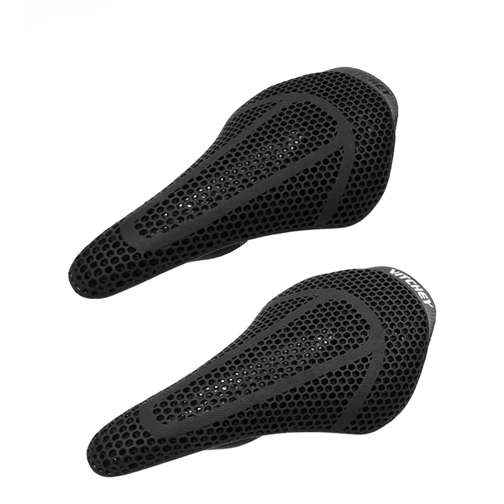 AliExpress Vitchey Ultra Light Carbon Fiber 3D Printing bike Saddle 200g Hollow and Breathable MTB Road Bike Seat Men Women Bike Parts