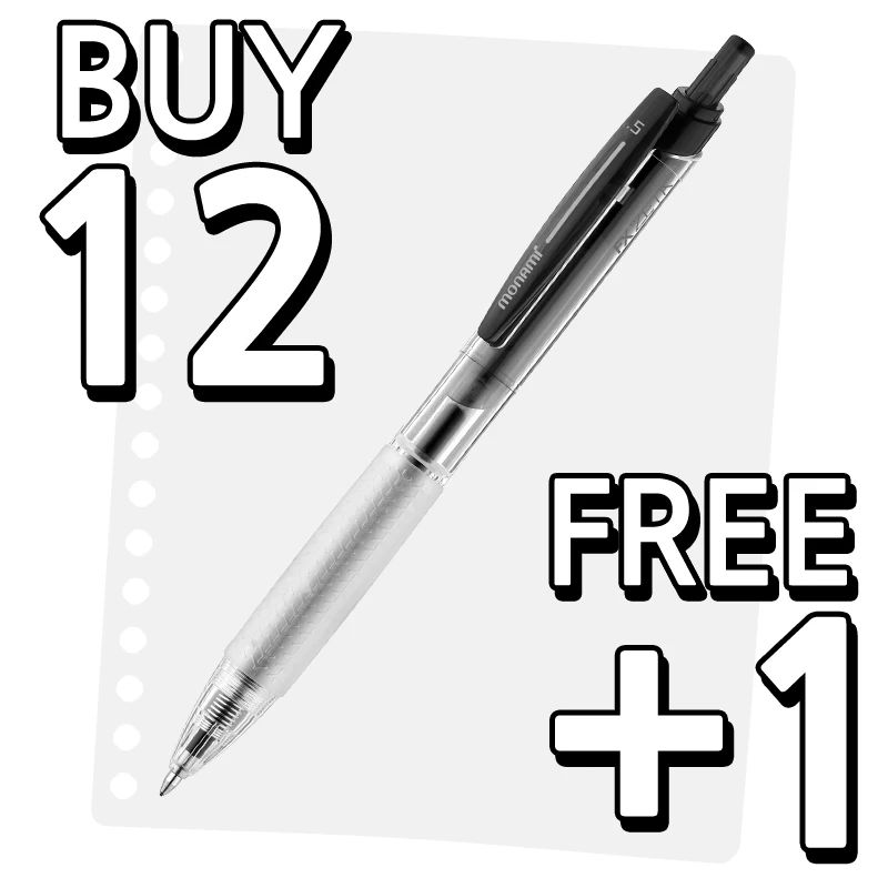 Monami Fx Zeta 0.5mm 12+1 / Oil-Based Water-Based Ballpoint Pen 153 Fx Tripiece Propen Sine Pen Highlighter