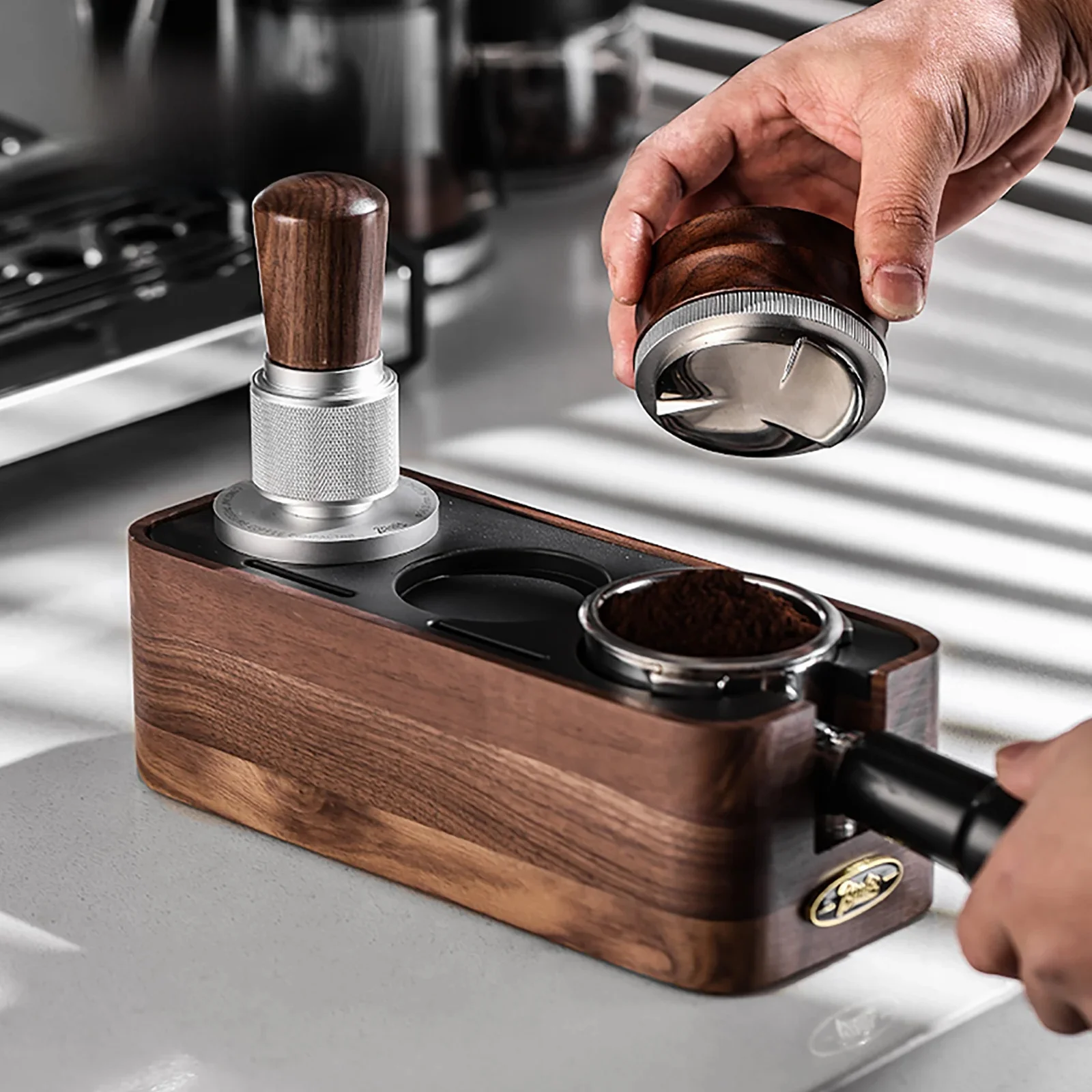 BINCOO 51/58mm 30Ib Constante Druk Koffie Sabotage & Distributeur met Aanstampen Basis Espresso Sabotage Set Thuis barista Accessoires - afbeelding 2