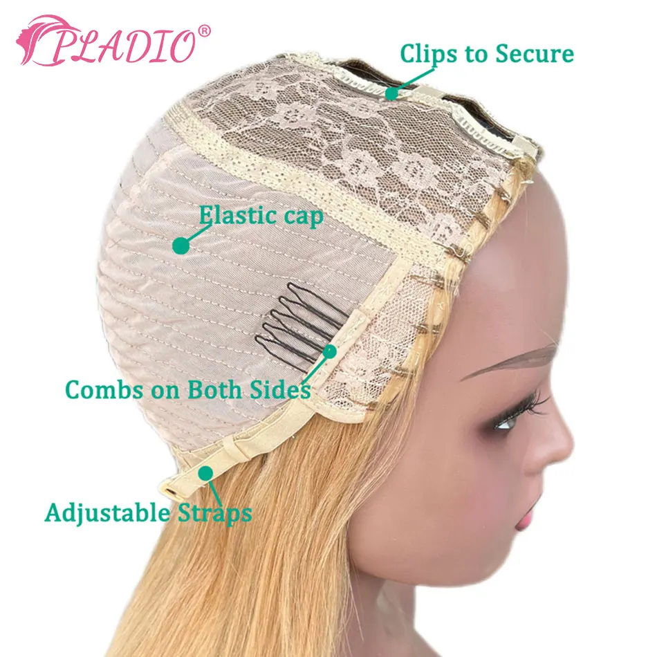 باروكات على شكل حرف U 100% شعر بشري طويل باروكات برازيلية مستقيمة بدون دانتيل للنساء 14-28 بوصة كثافة 180%