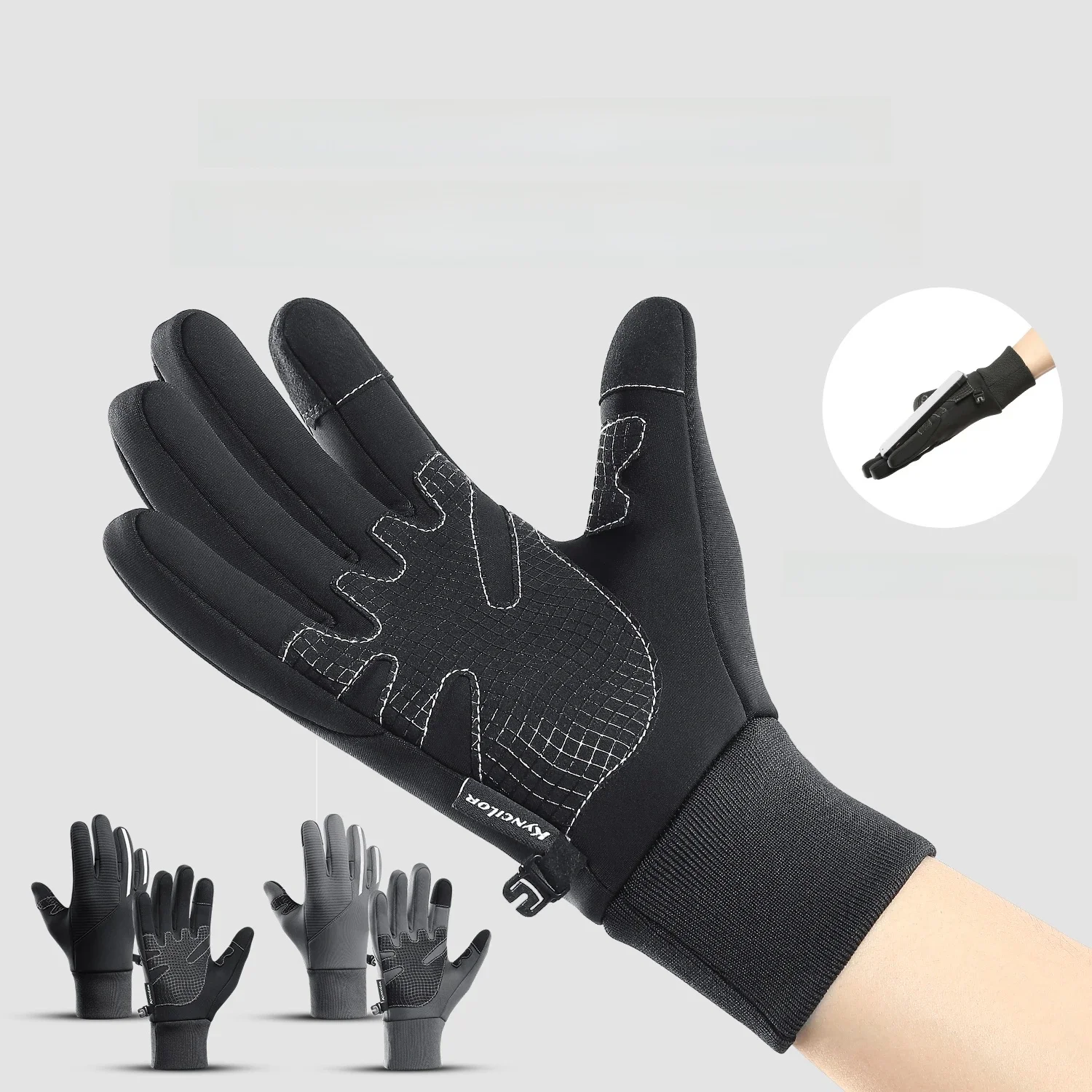 AliExpress Fezrgea Winter Thermal Gloves,Polar Fleece Touchscreen Warm Glove Anti-slip Driving,Riding,Running,Bike Cycling Gloves Men