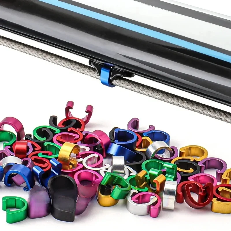 AliExpress NONE 10Pcs MTB Bike Bicycle Frame U Buckle For Brake Cable Housing Hose Tube Shifter Cable Guides Button Fixed Tubing Clips