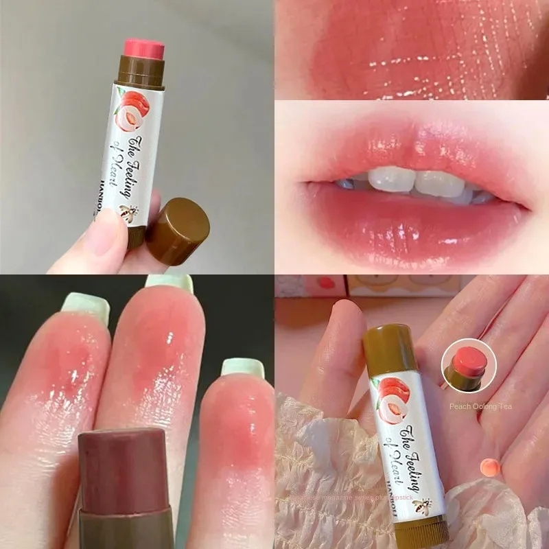 Lápiz labial hidratante de cuatro colores, bálsamo labial suave antigrietas, hidratante de larga duración, esmalte de labios