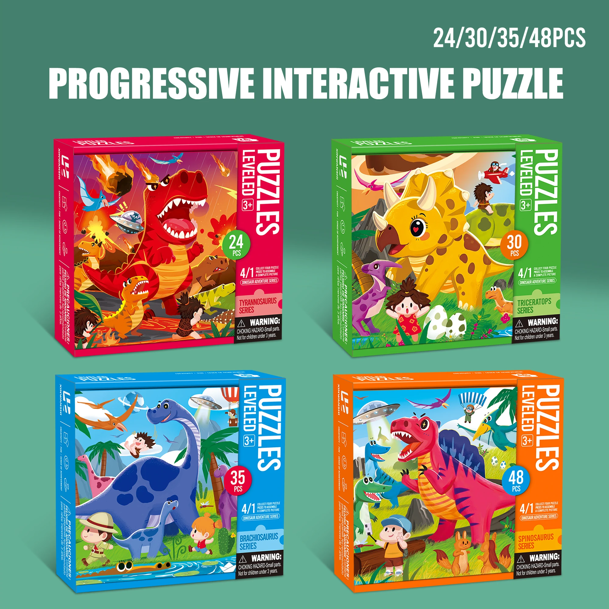 Kids Dinosaur Puzzle Toy for Ages 3 10 Montessori Learning Jigsaw Game Early Education Gift for Boys Girls Preschool