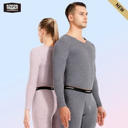 52025 Warm Fleece-lined Thermal Underwear for Men & Women Warm Double-faced Two-color Base Layer Wool Silk BLACK FRIDAY SALE