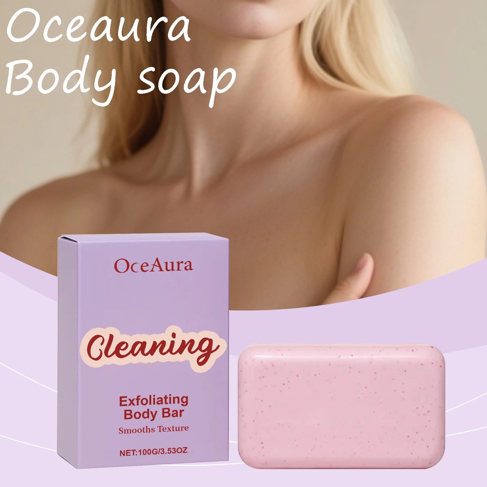 Oceaura Body Cleaning Soap Gentle Remove Dead Skin Moisturizing Lasting Fresh Fragrance Cleaning Body Dirts Body Shower Soap