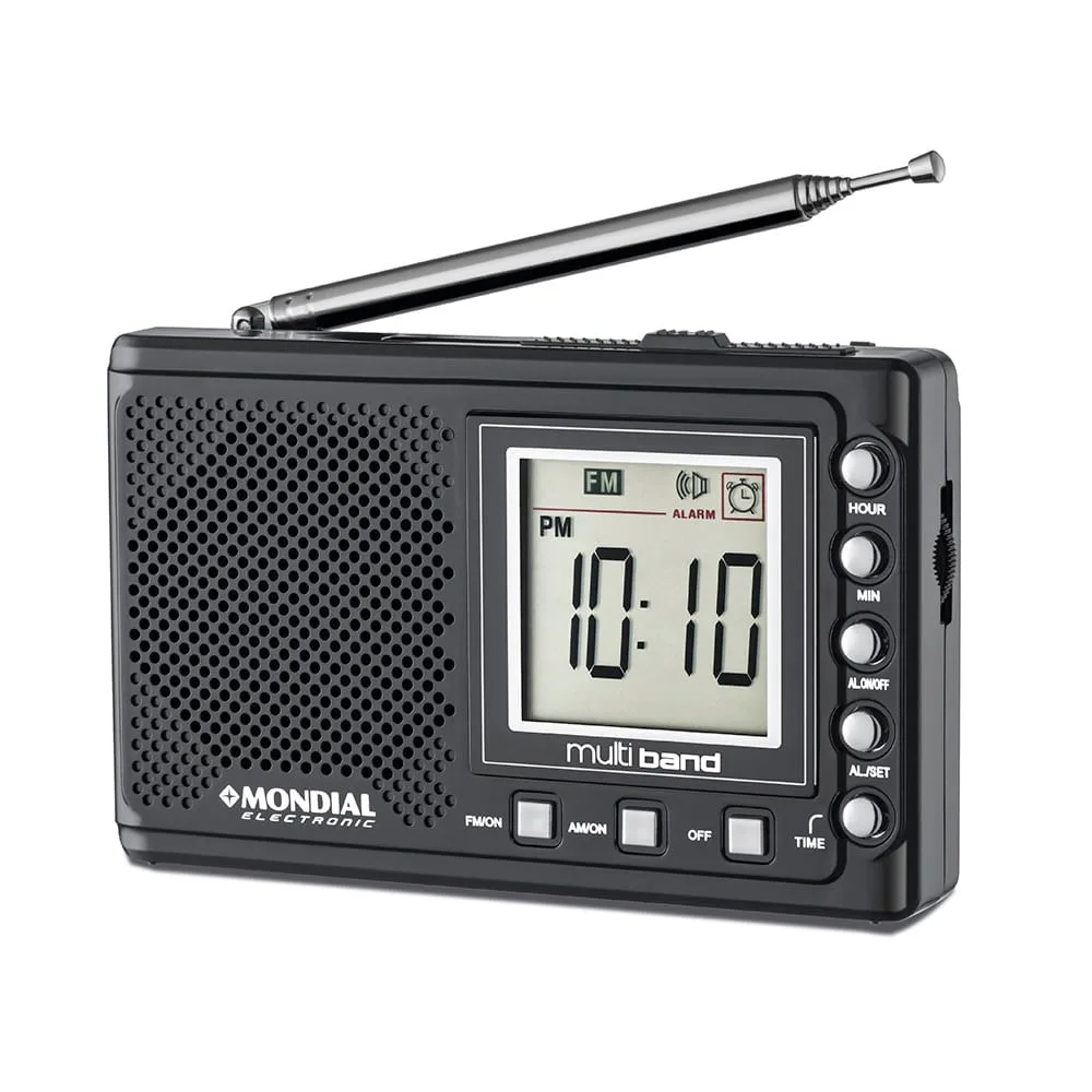 Radio Relogio Portatil Mondial Rp 04 Multi Band 2 Bivolt